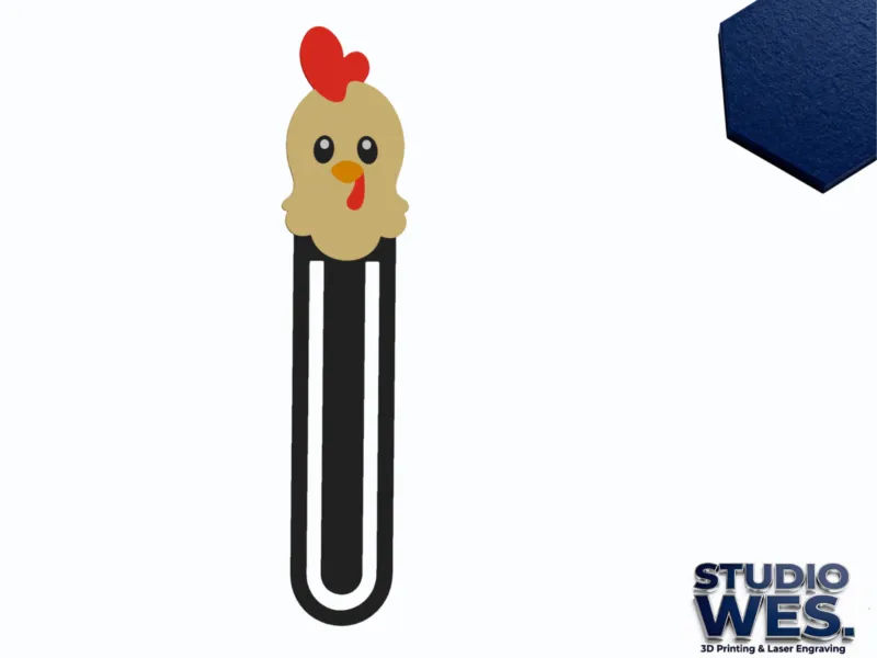 Rooster Head - Farm Animals - Bookmark (double-sided)
