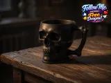 Skull Mug with Bone Handle-0