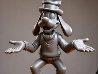 Goofy Stylized 3D Model - Classic Shrug Pose for 3D Printing