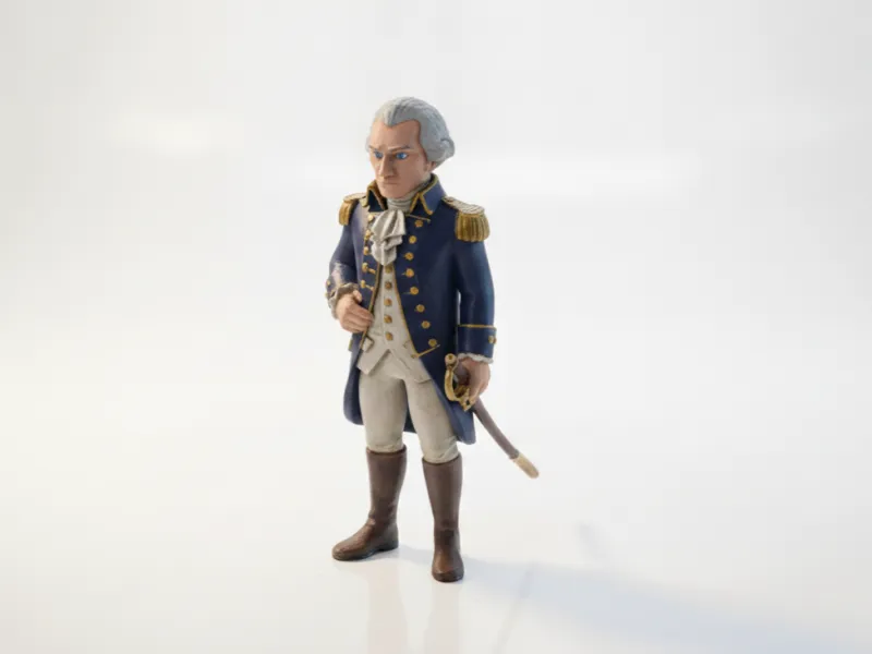 Statua di George Washington Figura Storica Stampabile in 3D
