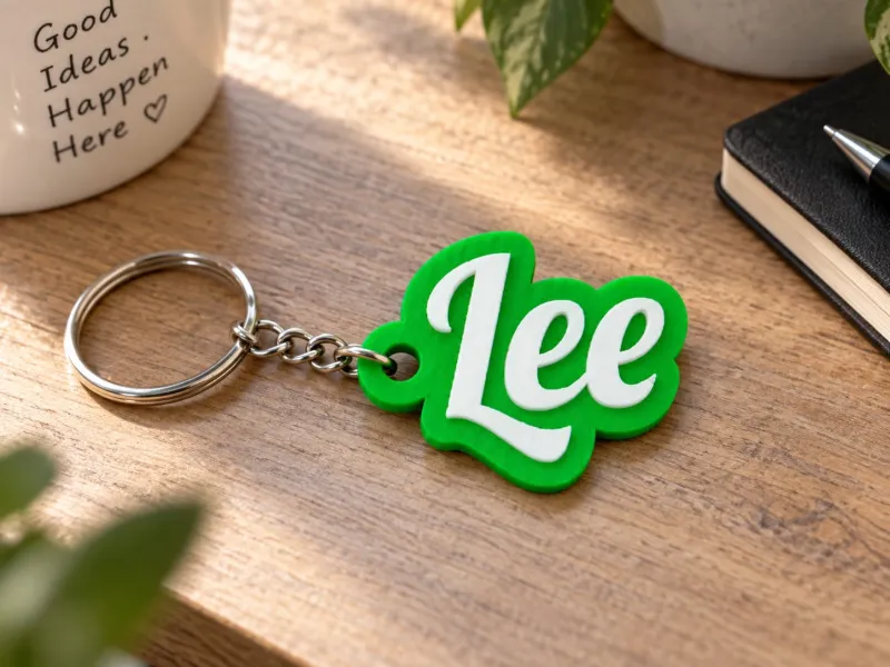 Porta-Chaves Personalizado com Nome – Lee | Keychain 3D