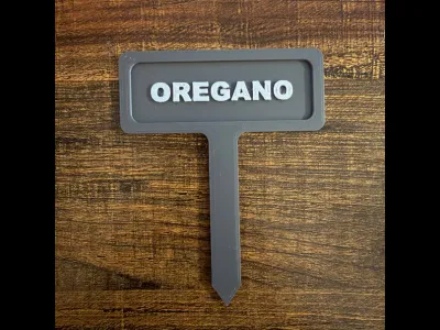 Oregano Garden Marker | 3D Print 3MF | No Supports Needed