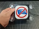 Car LED Lightbox: No Wash Windshield Warning Sign-0