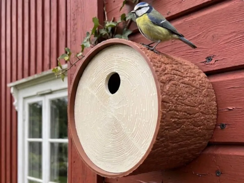 Log birdhouse