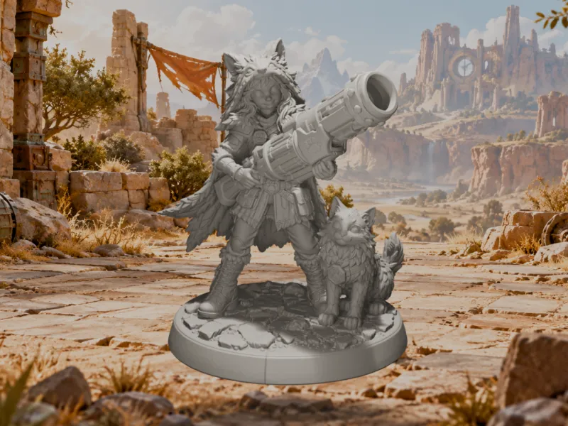 Nuna Sunspark – Wildfire Gunner | Fantasy Schützin STL