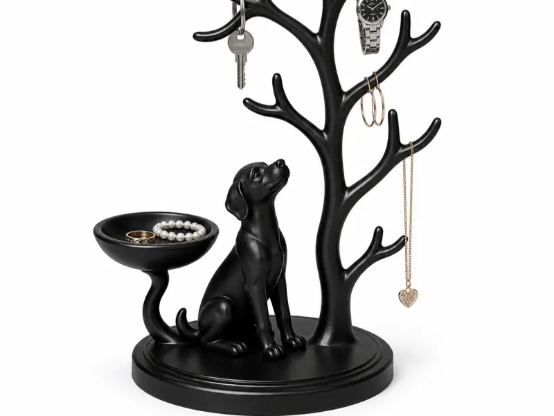 Dog Jewelry Tree Organizer & Tray | Jewelry Holder