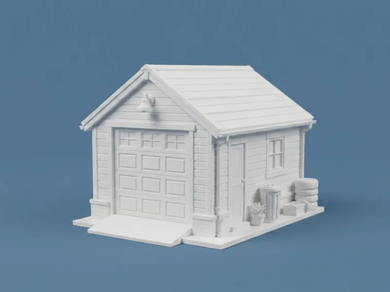 Miniature Detached Garage Model