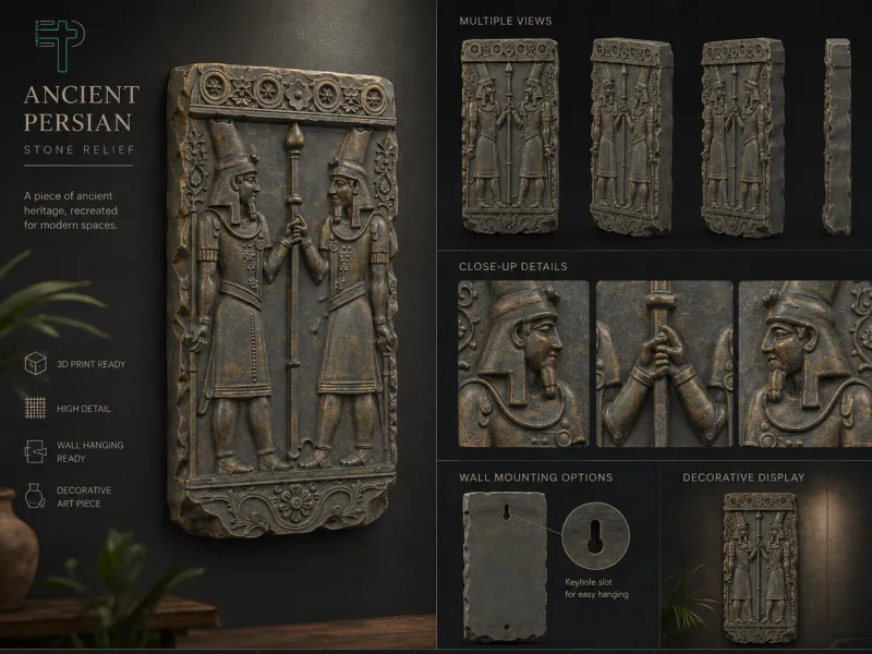 ancient Persian architectural stone relief