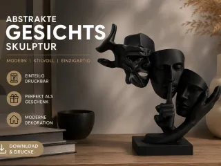 🎭 Abstrakte Gesichts-Skulptur "Silent Expression"