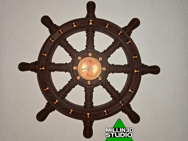 Supporto da parete per ruota del timone di nave pirata e barca a vela