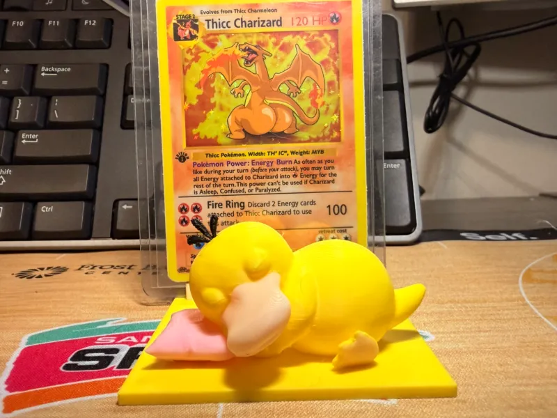 Psyduck Sleeping on Pillow