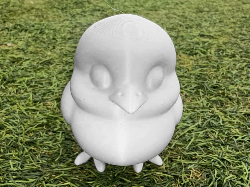 Chubby Round Easter Chick with Big Eyes and Beak Figurine