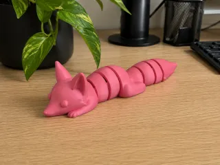 Cute Flexi Fox + Keychain