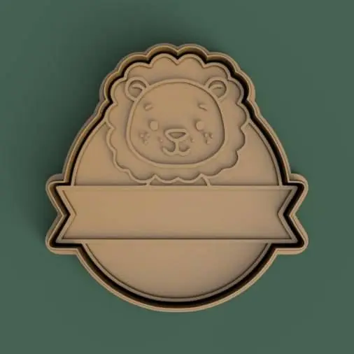Frame with lion cutter