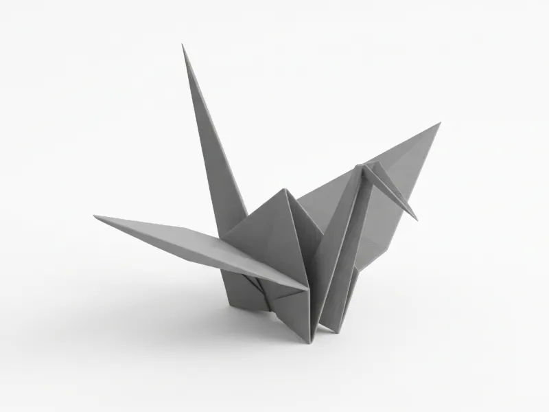 Origami turna kuşu