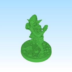 Goblin mini slinger for D&D, Heroquest, DSA, RPG free sample-0