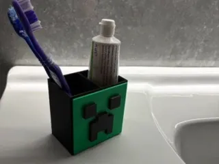 Minecraft Toothbrush Holder