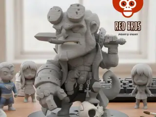 ¡El Gran Rojo ha llegado! – Hellboy Chibi (B.P.R.D.)