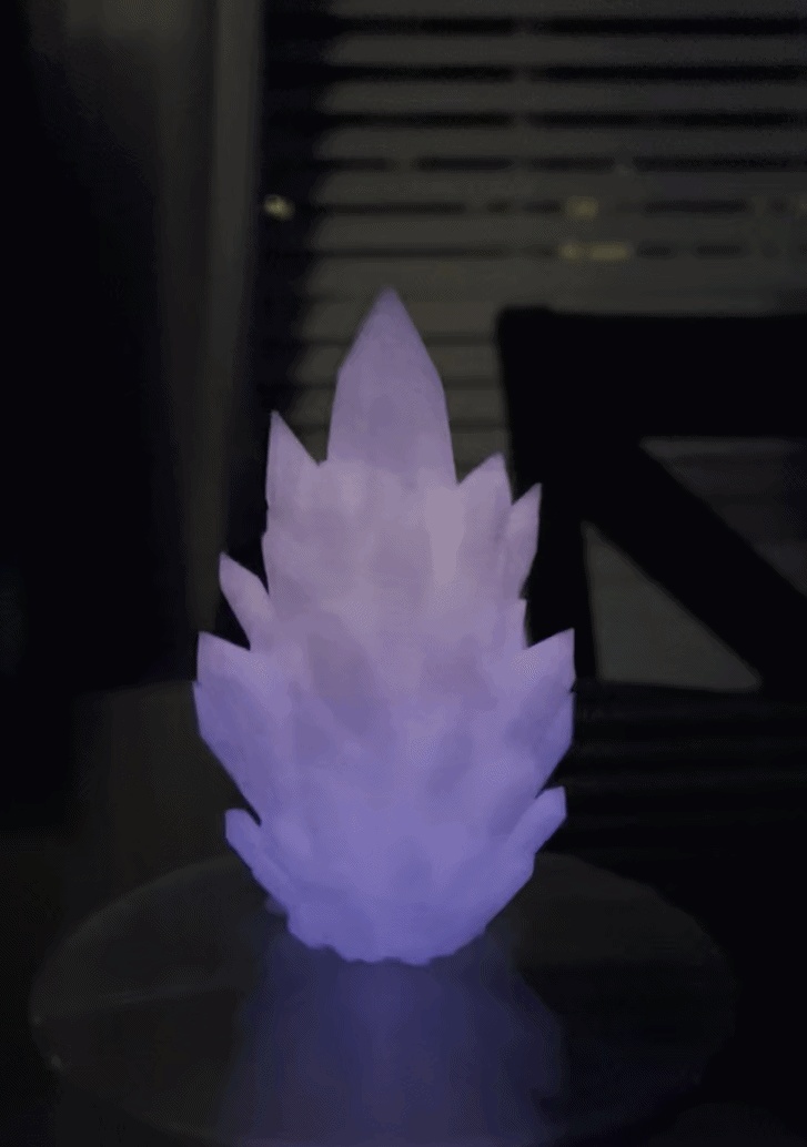 Jagged Amethyst Crystal Cluster - Easy Print - Desk Decor