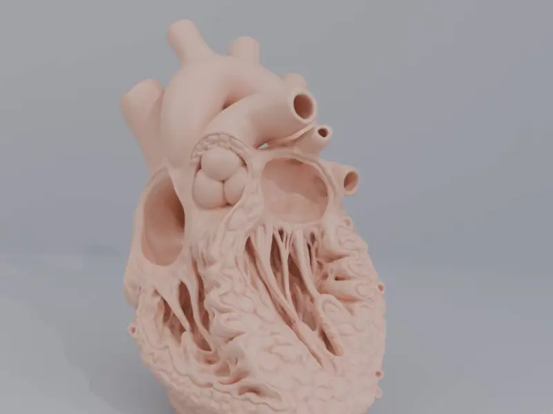 HUMAN HEART CROSS SECTION 3D PRINTING