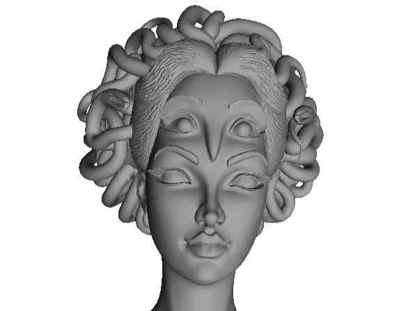 4588 Medusa Gorgon Head 3D Model  articulated STL DND ARTE