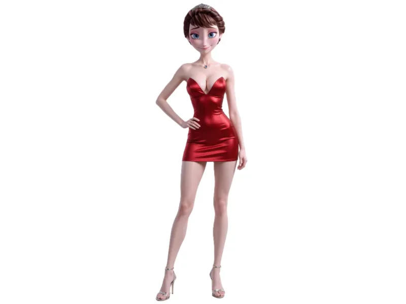 Anna con vestido (Frozen)