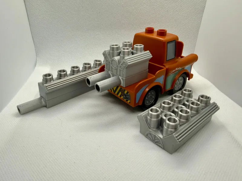 Motores V4 V6 R6 V8 compatibles con Lego Duplo (¡con escapes!)