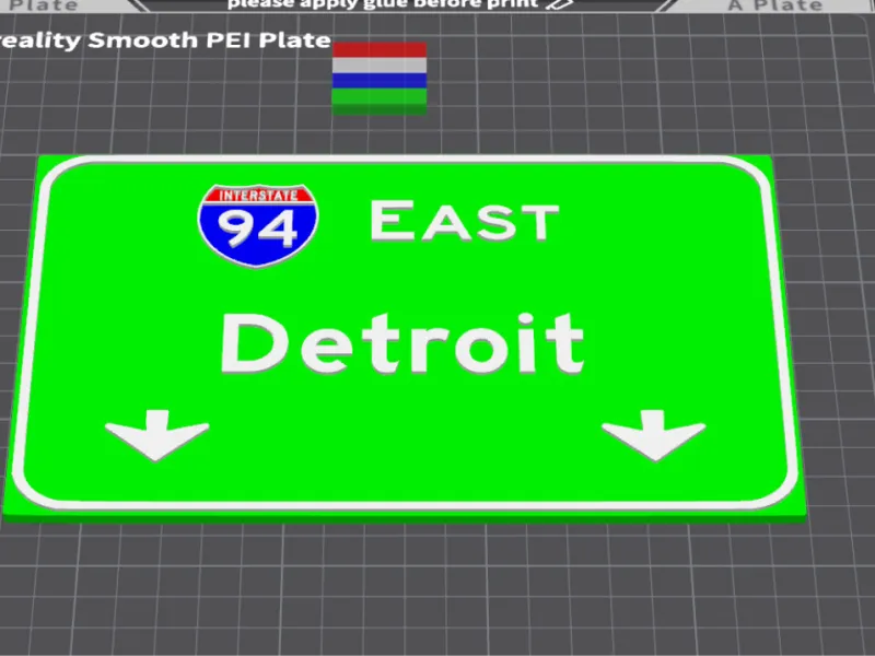 Highway Sign - Detroit
