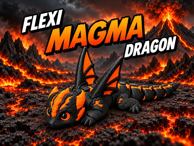 Flexi magma ejderha, sevimli eklemli hayvan