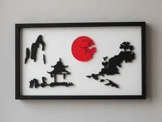 Minimalist Japanese Landscape3D Print