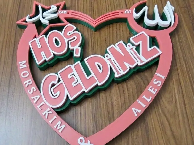 Özelleştirilebilir KAPI SÜSÜ - İslam - 3D MODEL
