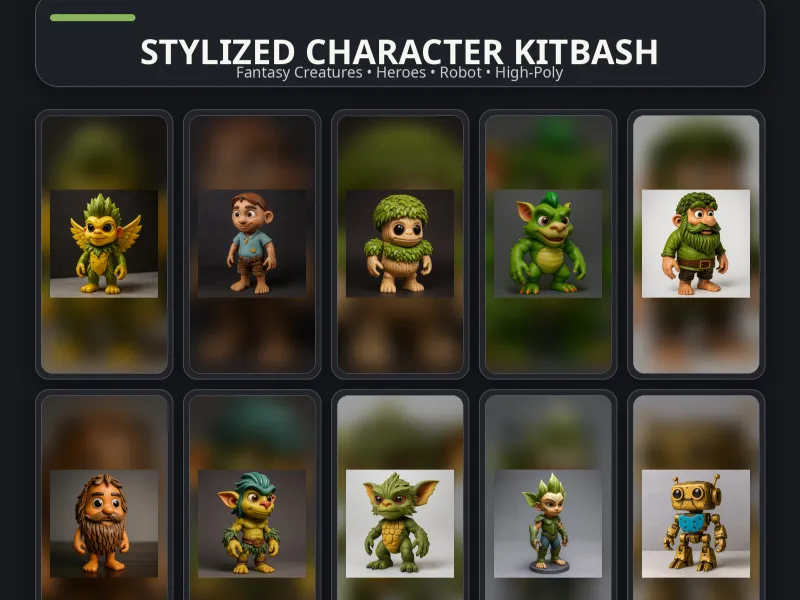 Whimsical Creature & Character Kitbash Collection