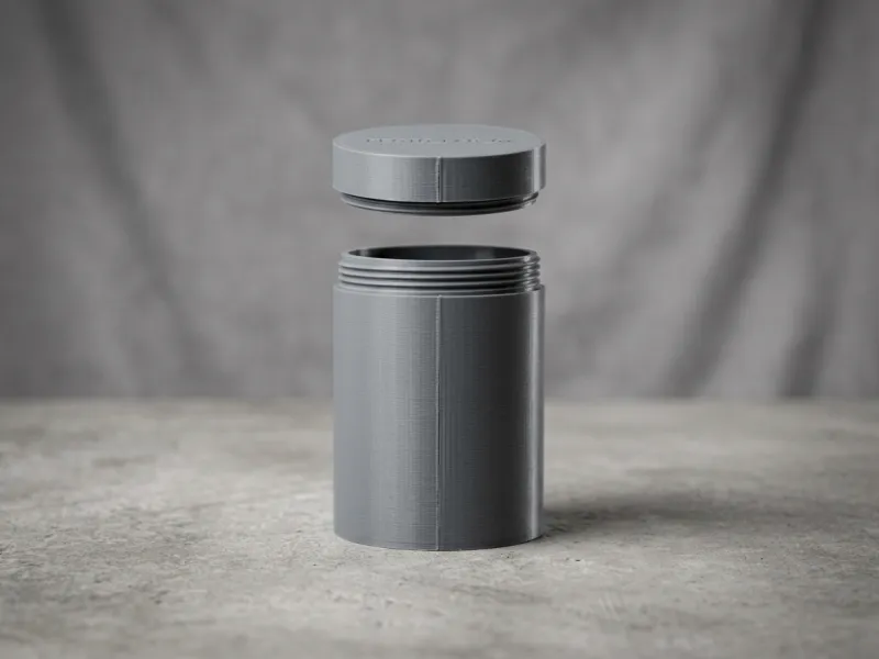 Grote opslagcapsule met schroefdeksel | 3D-geprinte container