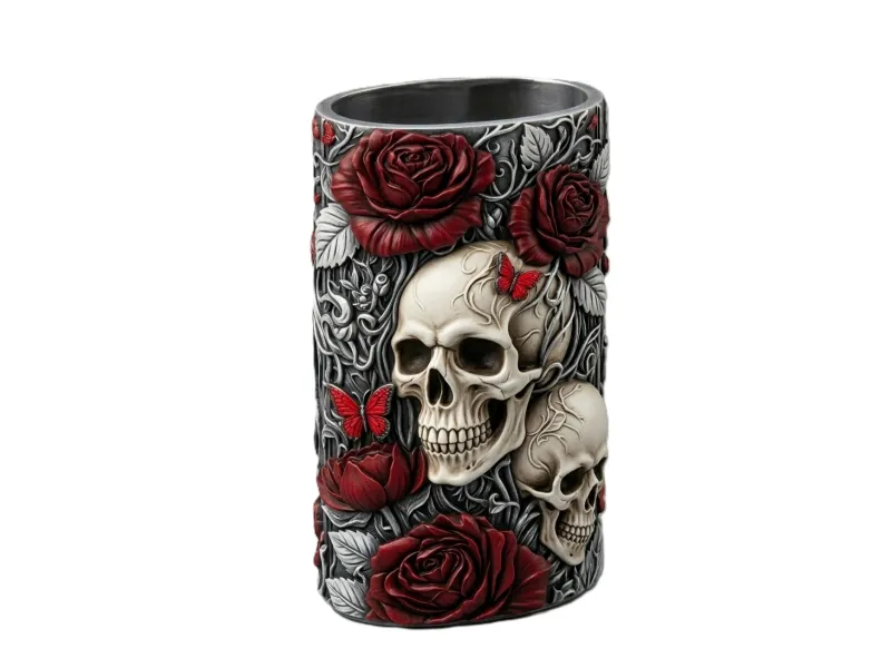 Case for lighter BIC J6 Skulls and Roses
