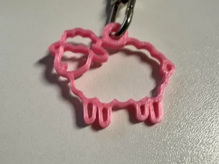 Simple Sheep Keychain Charm