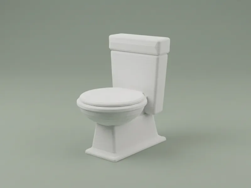 Classic Toilet – Dollhouse Bathroom Fixture