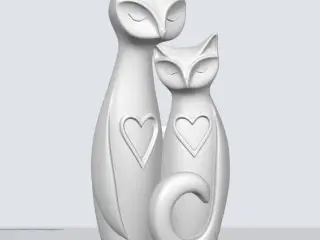 Foxes/Cats with hearts