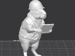 construction site capybara 3d model