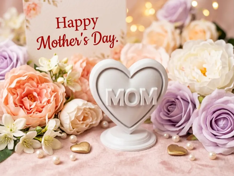 Mother’s Day Heart – MOM Sign (Easy Print)