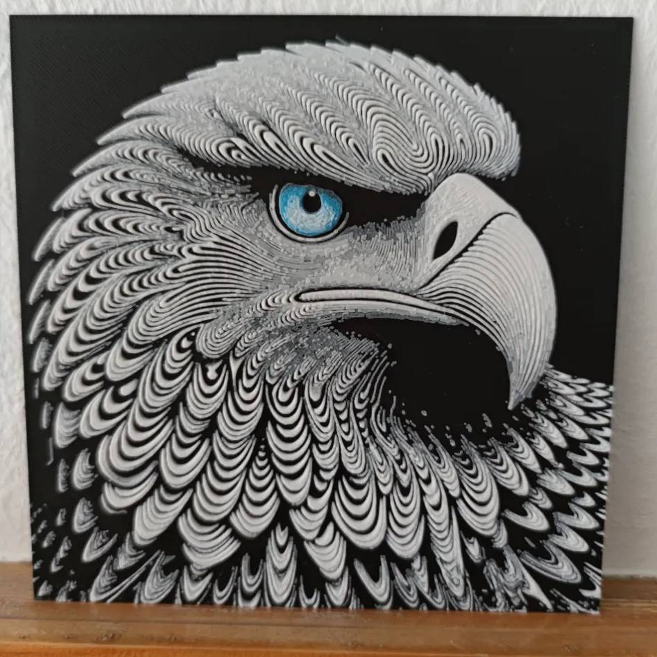 Hueforge Files 3D Printer Files | 3MF File | Hueforge of an eagle | Creality Cloud