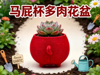 马屁股多肉花盆