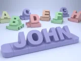 3D Name from letters - Standard font-0