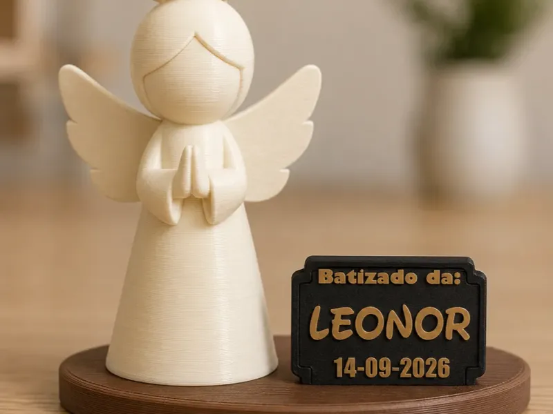 Lembrança Personalizada de Anjo para Batismo