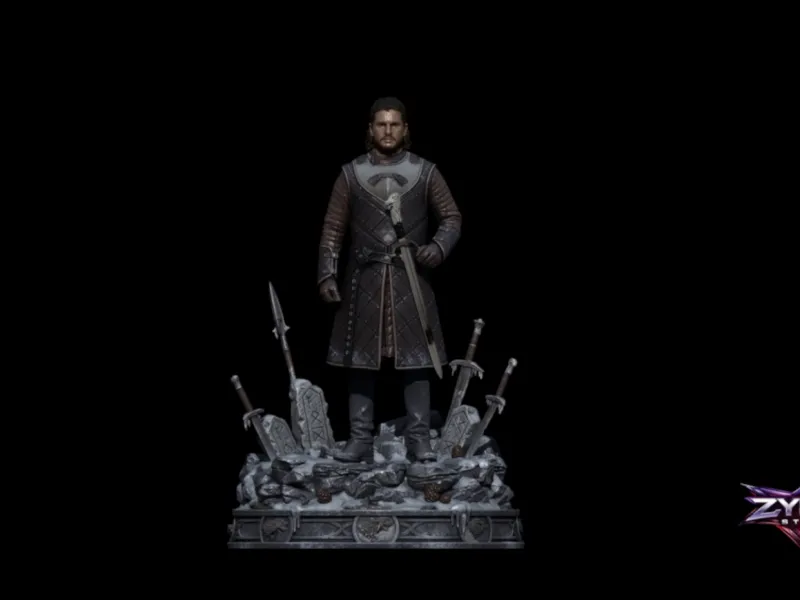 Jon Snow STL Game of Thrones Figure 3D Print Model