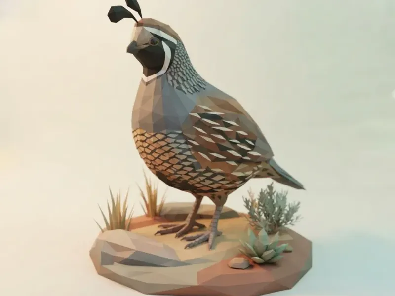Low Poly Quail