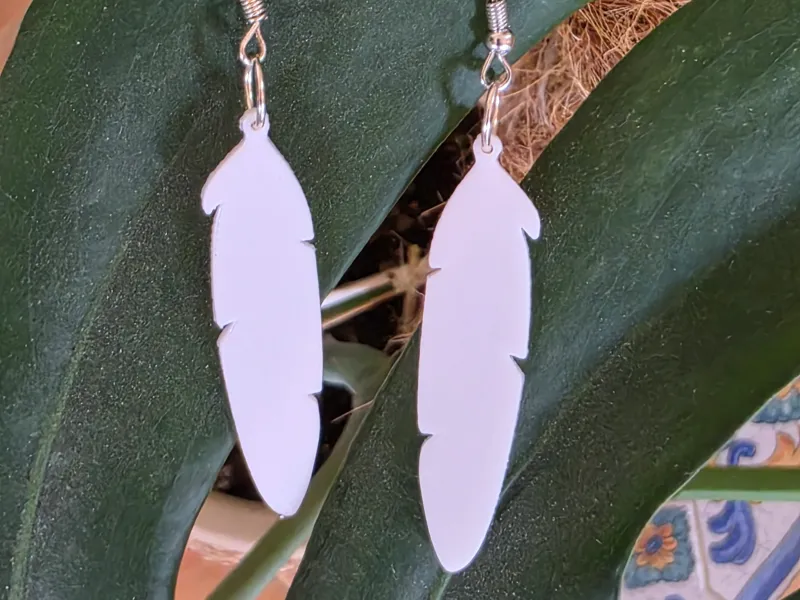 Pendientes Pluma