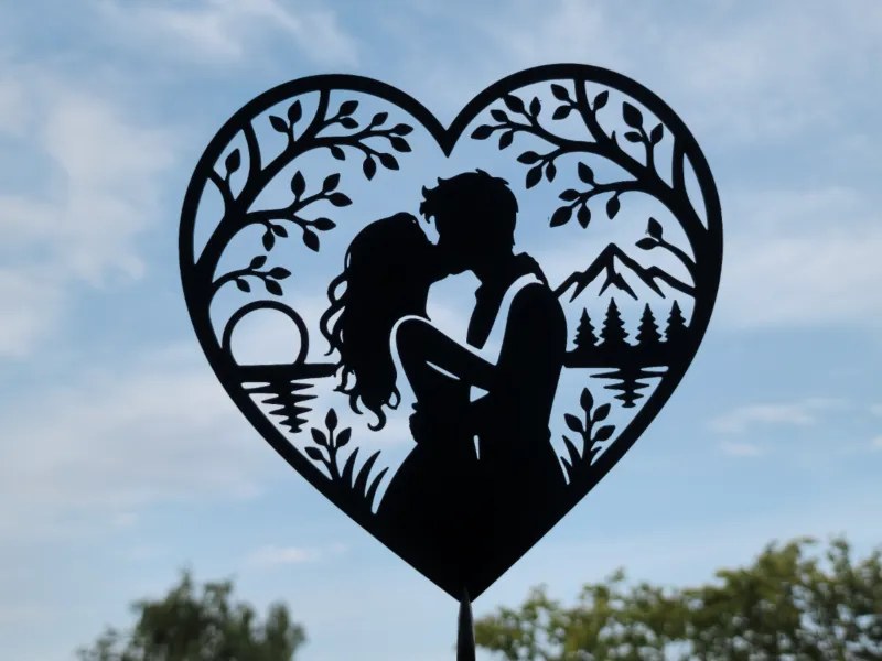 Romantic Couple Heart Wall Art