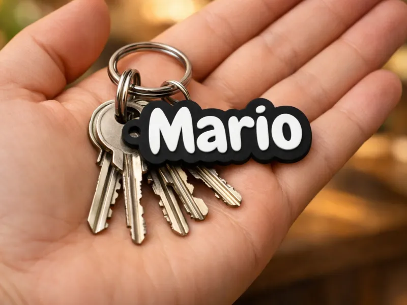 Llavero con nombre Mario