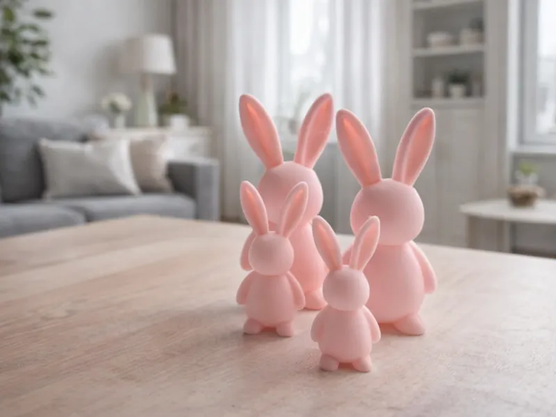 Cute Easter Bunny Family
