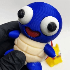 Squirtle 3D Model 3mf Multicolor Split parts no support-0